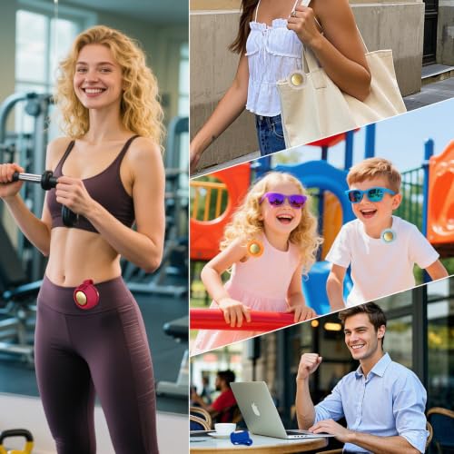 Portable Clip-On Fan, Mini USB Rechargeable 360° Rotatable Fan, Personal Fan 3-Speed Silent Mini Bladeless Fans (2 pack(Black+Red)) - color: 2 pack(Black+Red)