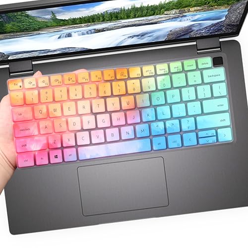 Keyboard Cover for Dell Latitude 3000 3340 13.3", Dell Latitude 5320 5330 5340 5350 13.3, Dell Latitude 7320 7330 7340 7350 13.3" 2-in-1 US Layout Keyboard Skin-Colorful - color: Colorful