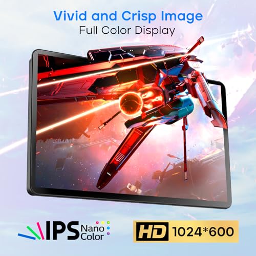 ROADOM 10.1" Touchscreen Monitor, 1024x600 IPS Raspberry Pi Screen, HDMI | 5-Point Touch, Dual Speakers, Plug & Play, Pi 5/4/3/Zero, Home Assistant, Gaming, PC Sub-Monitor, 3 Display Modes, with Case - size: 10.1 Inch