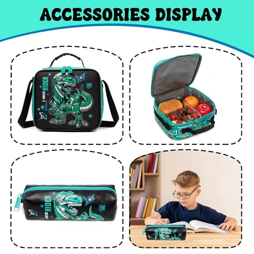 Meetbelify Boys Rolling Backpack with Wheels for Elementary Preschool Students Kids Travel Luggage Carry on Backpack for Boys Ages 6-8 Dinosaur - color: 02 Dinosaur