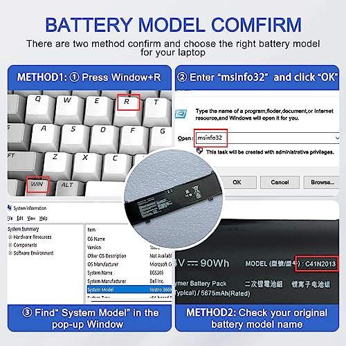 JOTACT C41N2013 C41N2013-1 90Wh Battery Replacement for Asus ROG Strix G15 G533 G17 G733 Rog Strix Scar 15 G513 17 G713 Zephyrus M16 GU603 G15 GA503 S17 GX703 Series 15.4V 5675mAh