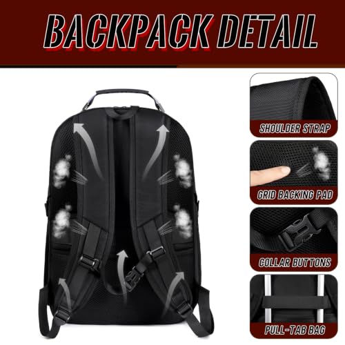 55L Gaming Laptop Backpack, Fits 18.4-19" Laptop, Red | 180° TSA-Friendly Carry On Design with Padded Laptop Compartment, Water-Resistant, Adjustable Strap, Handle for Men Women - color: Red, size: 18.4 Inch（21.6"x15.4"x9.8"）