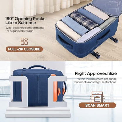 7 Piece Luggage Sets with Premium YKK Zipper, 20/24/28in PC Hardside Suitcase With Spinner Wheels, Luggage Airline Approved, Durable Suitcase Sets with TSA Locks for Travel - color: Navy Blue, size: 7 piece set (20/24/28inch)