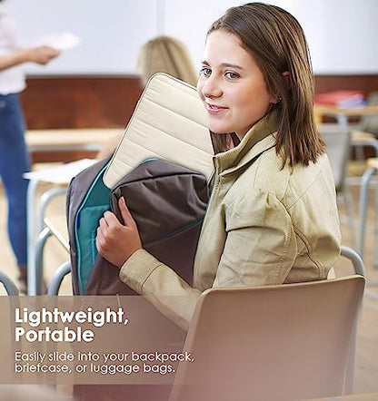 MoKo 9-11 Inch Puffy Tablet Sleeve Bag Padded Protetive Carrying Case | Fits iPad Pro 11-inch M5, iPadAir 11-inch M4, iPad A16, iPad 10th/Air 5/4th 10.9 and Tab S8/S9 11, Milky White - color: Milk White, style: 9 - 11 Inches