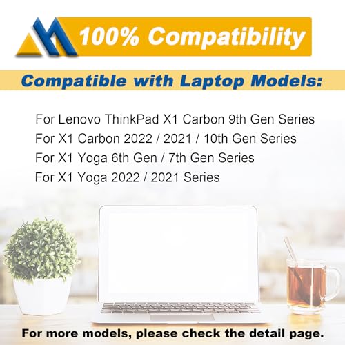 L20C4P71 SB10T83217 5B10W13974 Battery replacement for Lenovo ThinkPad X1 Carbon 9th Gen 10th Gen X1 Yoga 6th 7th Gen 2021 Series L20M4P71 L20D4P71 L20L4P71 SB10T83216 5B10W13973 5B10W13975 5B10W13972 - size: 10.84*3.44*0.20 inch L20C4P71