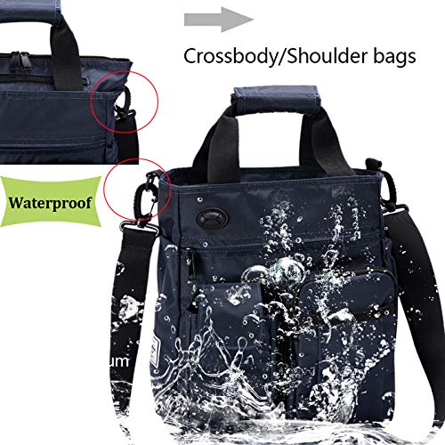 d'yallee Crossbody Messenger Bag Men Waterproof Shoulder Business Work Bag Nylon - color: Navy Blue