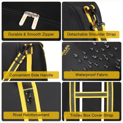 Rolling Duffle Bag with Detachable Wheels, Large Capacity Expandable Foldable Suitcase for Travel,Collapsible Luggage Carry on Duffel Overnight Weekend Bags - color: Yellow
