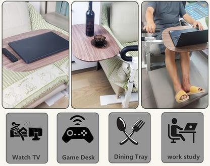 Auxiliary Standing Tray Table, Black Roller Sliding 360° Sofa Rotating and Height Adjustable Rotating TV and Laptop Table, Ergonomic Auxiliary Safety Standing Handle, aid Independent Living - color: Black, size: Armrest Bed 360° Table