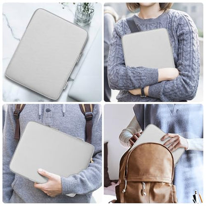 MoKo 9-11 Inch Tablet Sleeve Bag Carrying Case Fits New 11inch iPad Air M4, iPad A16 2025, iPad Pro 11 M4, Air 5/4/3, iPad 10/9/8th Gen, Tab S8/S9 11", Tablet Carrying Case, Gray + White - color: Gray + White, size: 9-11 inch