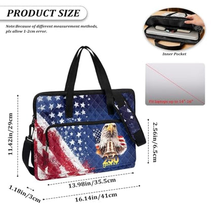 Laptop Sleeve, Laptop Cover with Adjustable Strap Computer Bag Tablet Notebook Sleeves Handbag Messenger Briefcase - color: Us 250 Years Print
