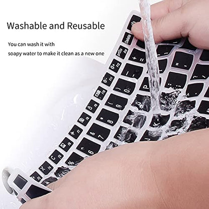 Keyboard Cover for 2026 2025 Dell 15 Laptop DC15250 DC15255 15.6, Dell Inspiron 15 3510 3511 3515 3520 3525 3530 3535 5510 5515 5518 15.6", Inspiron 16 5640 5645, 15.6 Dell Latitude 3520 Skin -Black - color: Black
