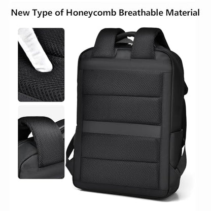 Travel Laptop Backpack for Men Expandable Business Backpack Fits 17-inch Laptop with USB Charging Port Waterproof Durable Computer Bag for Business Travel Work Office College