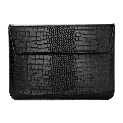 MOSISO Laptop Case 13 inch, 13 inch Laptop Sleeve Compatible with MacBook Neo 13 A18 Pro A3404 Air M4 M3 M2 M1 2026-2018 / Pro M2 M1 2026-2016, Crocodile Grain PU Leather Flap Case Bag, Black - color: Black, size: 13 inch