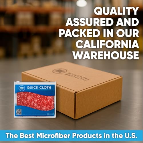 Microfiber Wholesale Quick Cloth Glasses Cleaning Cloth 8x8 Paisley Red | 1-Pack with Case | Double-Sided Lens Cleaner for Eyeglasses, Camera & Screens | Reusable Microfiber Glass Polishing Cloths - color: Red Paisley, size: 8"x8"