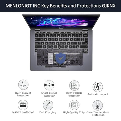 New 68Wh GJKNX Laptop Battery Replacement for Dell Latitude 5490 5480 5580 5590 5280 5288 5488 5591 5491 5495 E5480 E5580 E5490 E5590 Precision 15 3520 3530 Series Fits GD1JP DY9NT 5YHR4 451-BBZG 7.6V - size: 9.13 x 3.75 x 0.5 inches GJKNX BATTERY