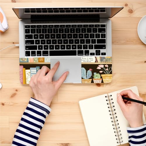 Universal Laptop Skin, DIY Cut-to-Fit Vinyl Cover Compatible with HP, Dell, Lenovo, Mac (13.3" to 15.6"), Anti-Scratch, No Residue & Bubble-Free Protective Decal Sticker, Cute Cat Bookshelf - color: Cute Cat Bookshelf