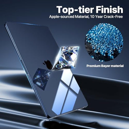 Soonjet for MacBook Air 15 inch Case M5 M4 M3 M2 2026-2023 Laptop Cover | Crystal Clear Midnight Blue, Color Match, Protective Hard Shell, Ultra Thin & Light, Anti Crack, Non Slip, Snap on Plastic - color: Crystal Midnight