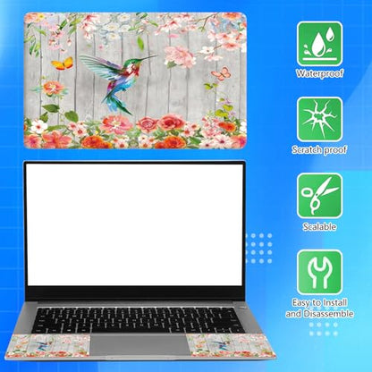Universal Laptop Skin Sticker Decal for 11.6”12" 13" 13.3" 14" 15" 15.4" 15.6" Reusable Waterproof Scratch-Scratch Resistant Protective Vinyl Laptop Notebook Skin Stickers - Hummingbird Flowers - color: Hummingbird Flowers