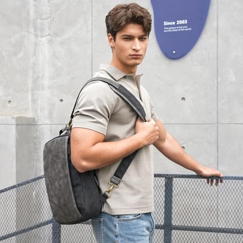 Canvas Messenger Bag Sling Bag Crossbody Shoulder Bag for Men Women Travel Work Satchel Bags - color: Black-a