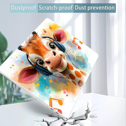 Mektron Printed Case for 2025 Microsoft Surface Laptop Windows 11 Copilot+ PC Surface Laptop 13 inch Touchscreen Display Cover Fits Model 2095, Cute Giraffe - color: Cute Giraffe