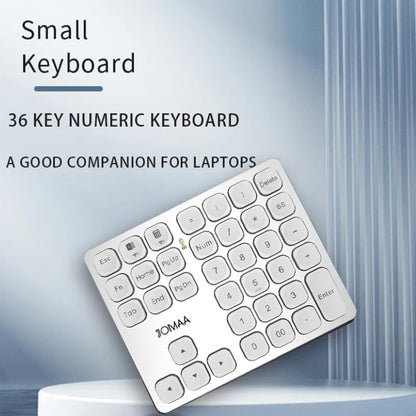 36 Keys Bluetooth Numeric keypad Portable Mini Financial Accounting Rechargeable Number pad Ultra-Silent for iPad Laptop,Mac, iMac, Tablet, PC and Desktop (Silver) - color: silver