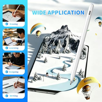 Galaxy Tab A11+ Stylus Pen for Samsung Table A11/A9+/A9 Drawing Stylus for Android Tablets, Precise Writing Pencil,Fast Charging,Auto Sleep,Button on/Off (White) - color: white