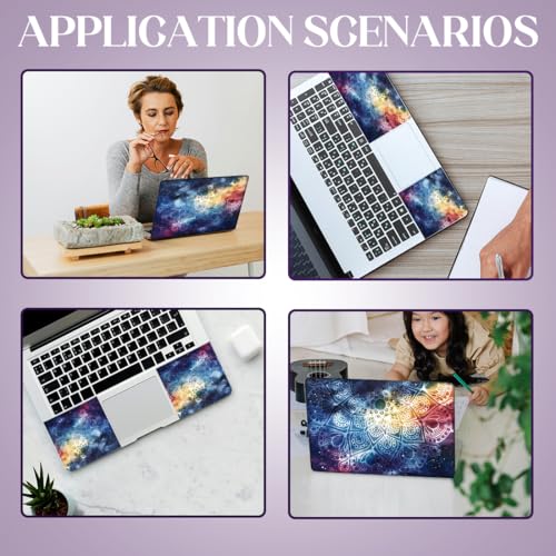 SUPERDANT Laptop Cover Mandala Gradient Starry Sky Universal Laptop Skin Fits 12 13 13.3 14 15 15.4 15.6 Inches Removable Waterproof Vinyl Sticker Personalized Notebook Protector Dark Blue - color: Dark Blue