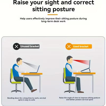 Laptop Stand Two Speed Adjustable Foldable Portable Elevated Compact Computer Riser for Home Office Travel Improves Airflow, 2pcs - size: 2pcs