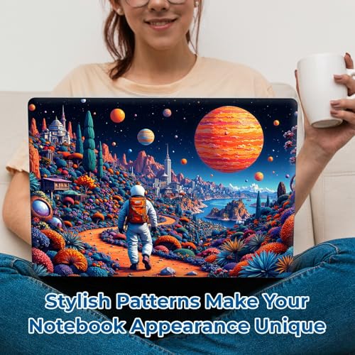 Reusable Universal Laptop Skin Sticker, Cut to Fit for 11.6–15.6 Inch Laptops, Waterproof Protective Film, No-Residue - Cosmic Journey - color: Cosmic Journey
