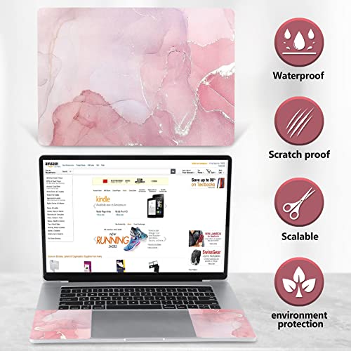 AIMSA Laptop Skin Sticker Decal, 12 13 13.3 14 15 15.4 15.6 inch Laptop Art Decal Protector Notebook Netbook PC 15.6" Universal Vinyl Cover, Nude Pink Marble - color: Nude Pink Marble
