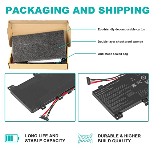 3450mAh 15.2V 52Wh C41N1533 Laptop Battery Compatible with Asus Q524U Q524UQ Q504UQ Q504UX Q524UQK Q524UQ-BBI7T14 Q524UQ-BHI7T15 ZenBook Flip UX560UQ UX560UX UX560UXK UX560UQK 4ICP3/63/120 - size: 8.03*2.63*0.31inch