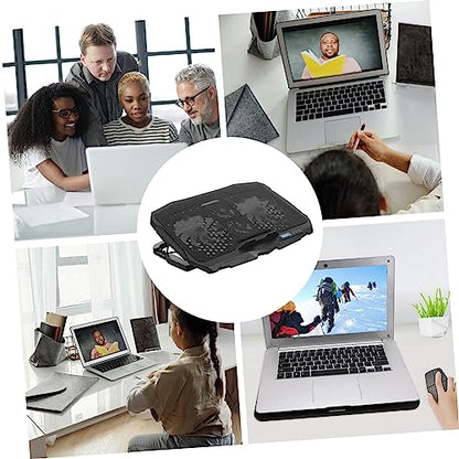 DOITOOL Adjustable Laptop Cooler High-Speed Silent Fan RGB Lighting Design Ventilated Support Stand for Gaming and Work Use Compatible Laptops