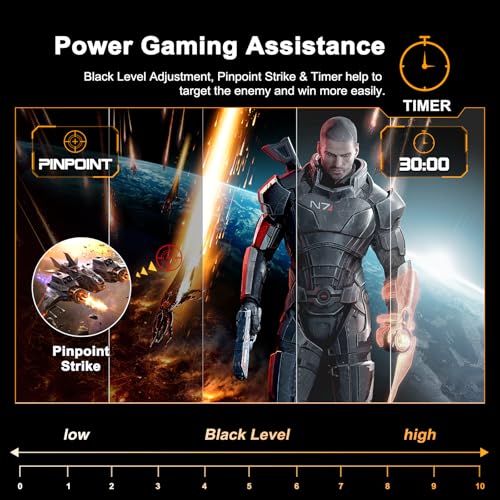 SANSUI 24 Inch Curved Gaming Monitor up to 180Hz MPRT 1ms with Built-in Speakers,FHD 1080P Computer Monitor Freesync 130% sRGB HDR,HDMI DP Ports VESA Mount Metal Stand(ES-G24C1 HDMI Cable Included) - size: 24.01