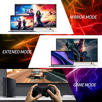 Bidirectional USB C to DisplayPort Cable 16K DisplayPort to USB C 8K@120Hz | 6.6Ft 4K@144Hz [Thunderbolt 3/4/5 Compatible] for MacBook Pro, iPad, Dell XPS, iPhone 17, Galaxy S25 Laptop