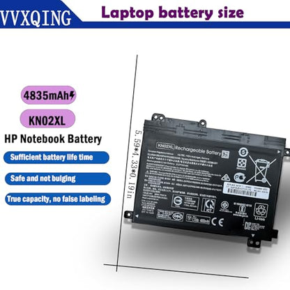 KN02XL Laptop Battery 37.2Wh 4835mAh Compatible with HP Pavilion x360 Convertible 11-AD 11-AD010CA 11M-AD113DX 11-adxxxTU Series HSTNN-LB7R HSTNN-UB7F 916365-421 916365-541 916809-855 TPN-W124 KNO2XL