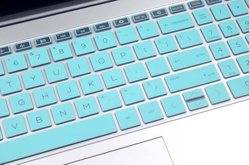 Silicone Keyboard Skin Cover Compatible for HP OmniBook 5 AI 16" 16-ag 16-af 16-ba 16-bc 16z-ag100 16z-bc100 Series Laptop 16-af1037nr 16-bc1047nr (NOT for OmniBook 5 16-fb/cf 14-he/fp Series) (Mint) - color: Mint