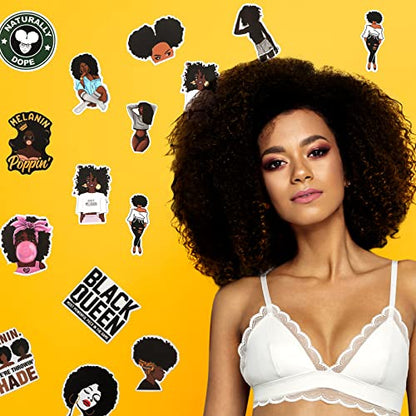 Zonon Melanin Stickers Black Girl Laptop Water Bottle Decal,Stylish | Waterproof Vinyl for Teens Women, Computer Skateboard Phone, Black Girl Magic Empowerment Theme, Aesthetic Graffiti Patches - style: Stylish