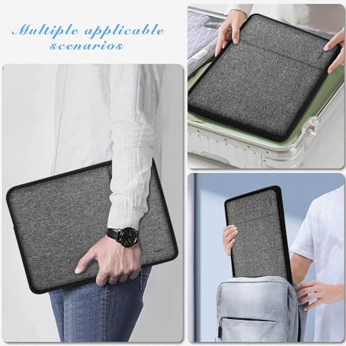 Hseok Laptop Case 13.3 14 inch Sleeve with Additional Case Compatible with MacBook Pro/Neo 14 inch M5/M4/M3/M2/M1 All Model of 13.3 Inch Mac Air/Pro, XPS 13 14 and More 13.3"-14" Notebooks,Gy-Black - color: Dark Gray-black