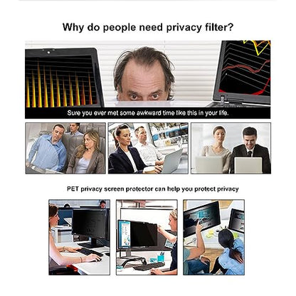 Magnetic Privacy Screen, 11.6-27 Inch Removable Laptop Privacy Filter, Anti-Glare (15inch/34.4x19.4CM) - size: 15inch/34.4x19.4CM
