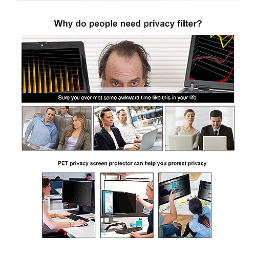 Magnetic Privacy Screen, 11.6-27 Inch Removable Laptop Privacy Filter, Anti-Glare (18.5inch/41x23CM) - size: 18.5inch/41x23CM