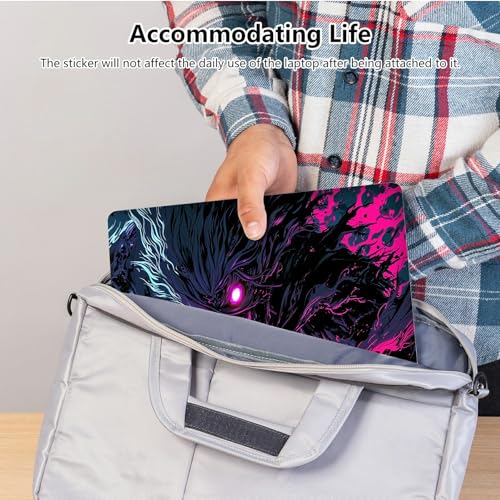 Universal Laptop Skin Sticker with 2 Wrist Pad Skins, Waterproof Scratch Resistant Vinyl Laptop Cover Decal, Cut to Fit for 11–15.6 Inch MacBook HP Dell Lenovo, Devil - color: Devil