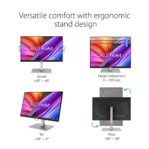ASUS ProArt Display 27” 1440P Professional Monitor (PA278CGV) - IPS, QHD (2560 x 1440), 144Hz, 95% DCI-P3, ΔE < 2, Calman Verified, USB-C PD 90W, FreeSync Premium, DisplayHDR 400, Height Adjustable - style: 27" QHD 144Hz USB-C Mac