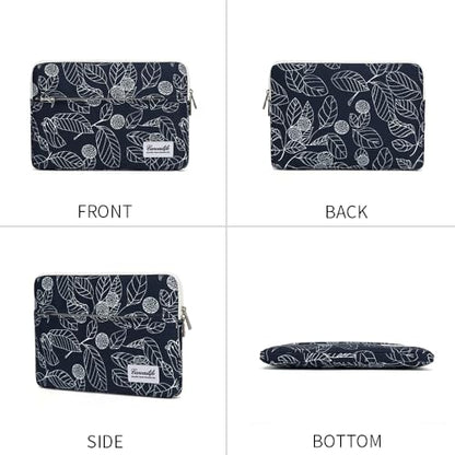 Canvaslife Waterproof Patten Laptop Sleeve 14 inch 14.0 inch Laptop case Bag(Blue Leaves) - color: Blue Leaves, size: 14 inch / 14.0 inch