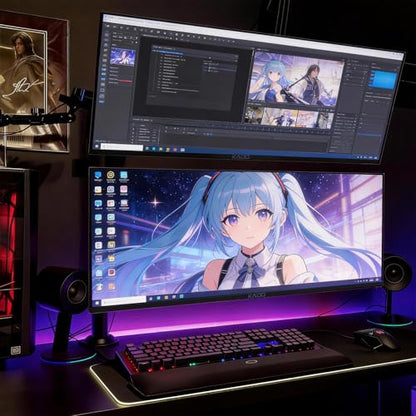 Kado 2-Pack 34" 100Hz Ultrawide 21:9 3440x1440 WQHD Computer Monitor | 103% sRGB DisplayPort HDMI, Dual Gaming Monitor Setup,Stacked Gaming AMD FreeSync Premium, VESA Mount Built-in Speakers