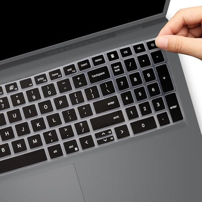 Keyboard Cover for Dell 15 Laptop DC15250 DC15255, Dell 16 DC16250 DC16251 & 16 Plus/16 Plus 2-in-1 DB06250 DB16250 DB16255 & Dell Pro 15 Essential PV15250 PV15255-Black - color: Black