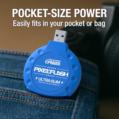 CFast 2.0 Card Reader (Blue) - Memory Card Adapter with USB 3.0, 500Mb/s File Transfer, Ultra-Slim & Anti-Slip Rubber Shell, Compatible with Most Brands & OS - color: Blue, style: CFast Classic