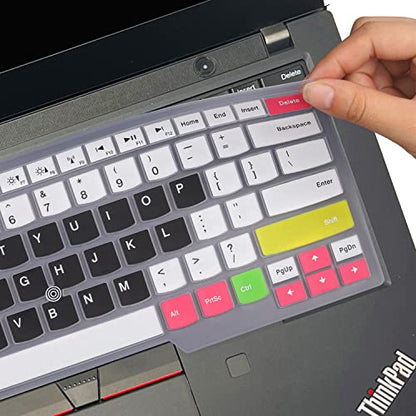 Keyboard Cover for Lenovo ThinkPad E470(c) E475 E480 E485 E490 E495 E14 14" |Thinkpad T14(s) T460(s) T470(s) T480(s) T490/S T495(S) L380 L390 L460 L470 L480 L490 L14 A475 A485 Keyboard Skin-CBLACK - color: CandyBlack