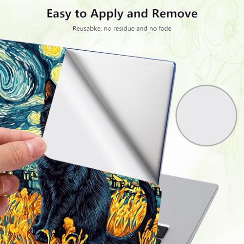 Laptop Skin Sticker Decal, Universal Reusable Vinyl Laptop Cover for 12" 13" 13.3" 14" 15" 15.4" 15.6" Notebook PC, Waterproof Scratch-Resistant with 2 Wrist Pads, Easy to Apply & Remove,Cats - color: Cats