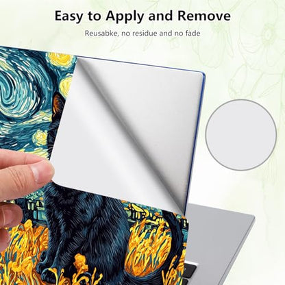 Laptop Skin Sticker Decal, Universal Reusable Vinyl Laptop Cover for 12" 13" 13.3" 14" 15" 15.4" 15.6" Notebook PC, Waterproof Scratch-Resistant with 2 Wrist Pads, Easy to Apply & Remove,Cats - color: Cats