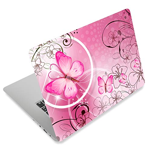Pink Butterfly11.6 13 13.3 14 15 15.6 inches Netbook Laptop Skin Sticker Reusable Protector Cover Decal FY-NEK-009 - color: FY-NEK-009